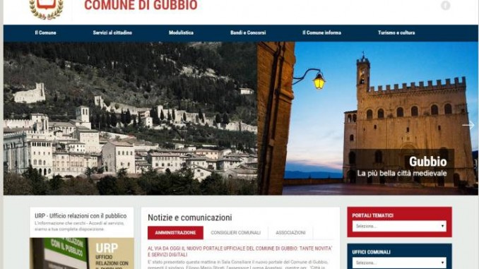 E' online il nuovo portale internet del Comune di Gubbio
