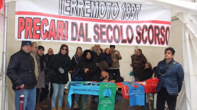 Nocera Umbra, mobilitazione per i “precari del terremoto”