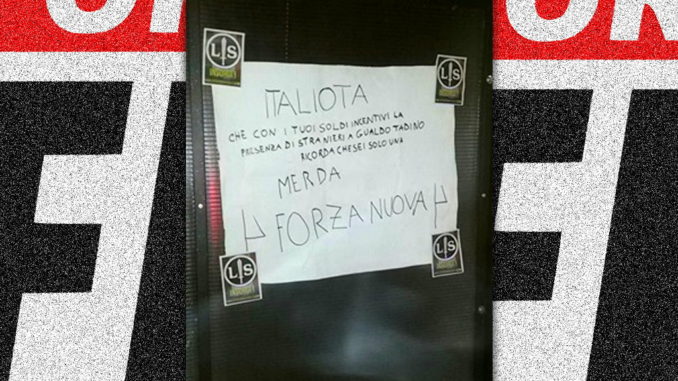 Blitz di Forza Nuova contro spaccio e prostituzione a Gualdo Tadino