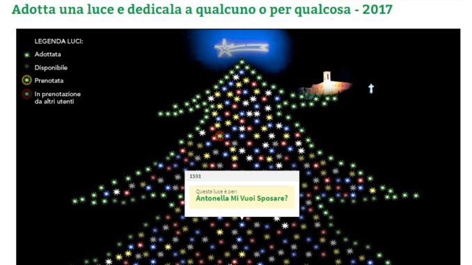 Albero di Gubbio, arriva via web la proposta di matrimonio