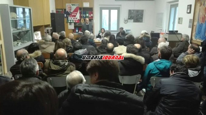 Gianpiero Bocci a Bagnara di Nocera Umbra, noi unici tra la gente