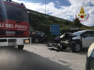 Incidente a Gubbio, scontro tra due auto, un ferito