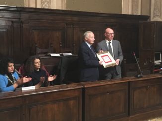 Consegnato al professor Franco Barberi un attestato di Benemerenza