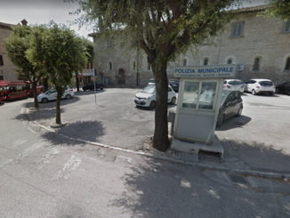  Gualdo Tadino, lavori in corso in centro storico