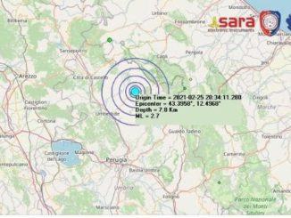 Gubbio-Pietralunga: Ieri sera lieve scossa di terremoto di magnitudo 2.7