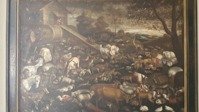 Nocera Umbra, restaurato il dipinto cinquecentesco.  “L'Entrata degli animali nell'Arca”, collocato nell'ambito della scuola bassanese