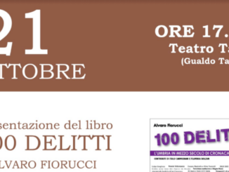 Alvaro Fiorucci presenta a Gualdo Tadino il libro "100 delitti", appuntamento giovedì 21 al Teatro Talia ore 17