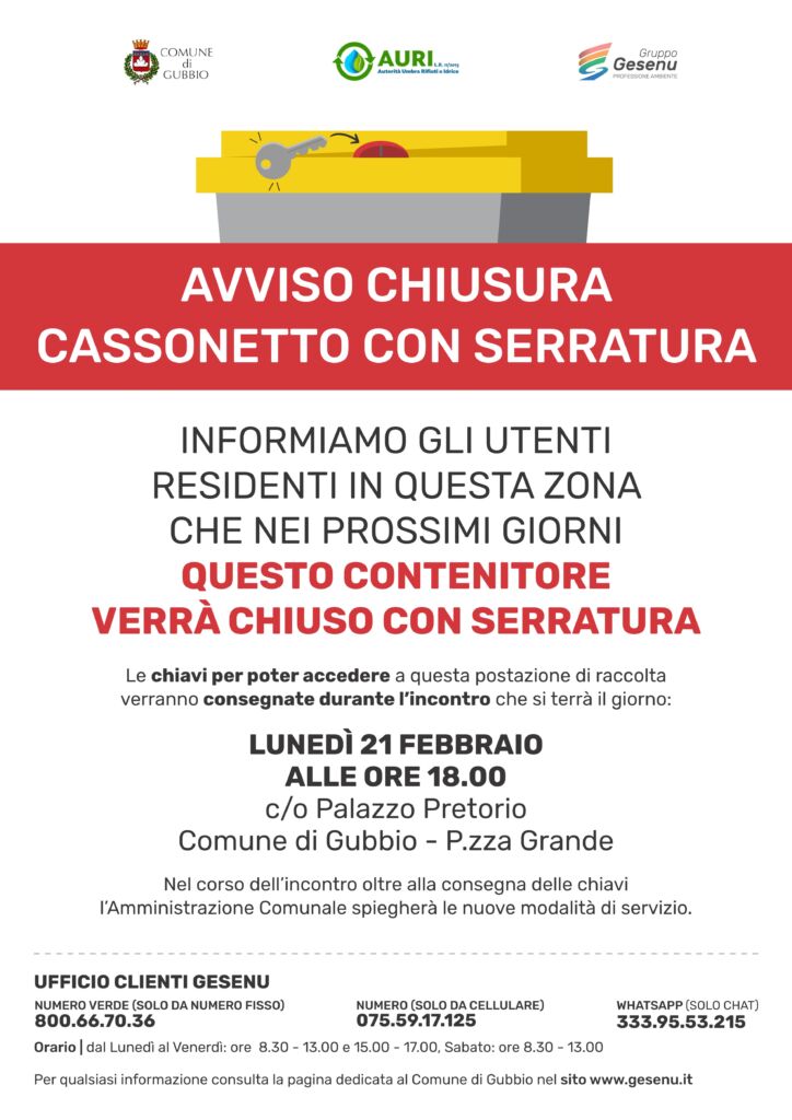 A Valdichiascio arrivano i cassonetti con serratura