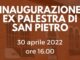 Gubbio, ex palestra di san Pietro, sabato un taglio del nastro speciale. Si inizia alle 16 e si continua fino a sera.