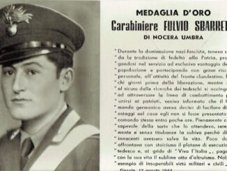Commemorazione morte carabiniere Fulvio Sbarretti, atto eroico
