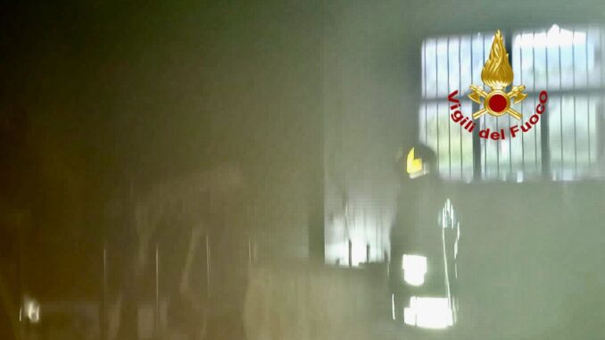 Incendio in un Capanno rimessa di attrezzi a Gualdo Tadino