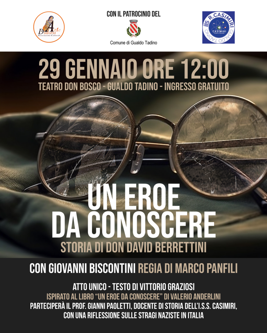 La giornata della Memoria a Gualdo Tadino con Pietre d’inciampo 2024