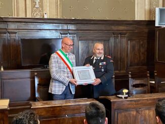Il Sindaco Gualdo Tadino ha salutato il Comandante dei Carabinieri