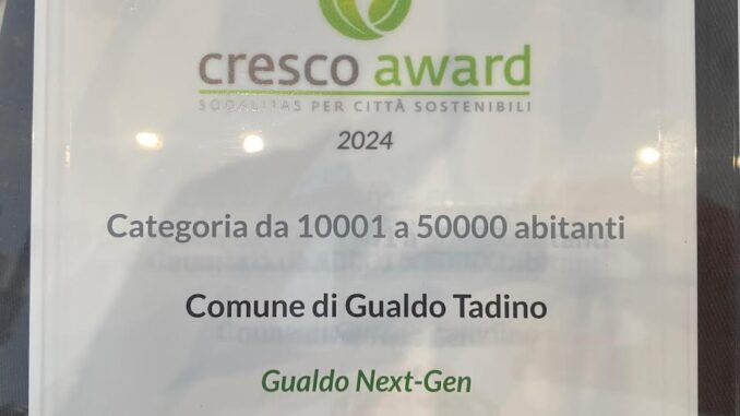 Gualdo Tadino trionfa a Torino con il premio Cresco Awards