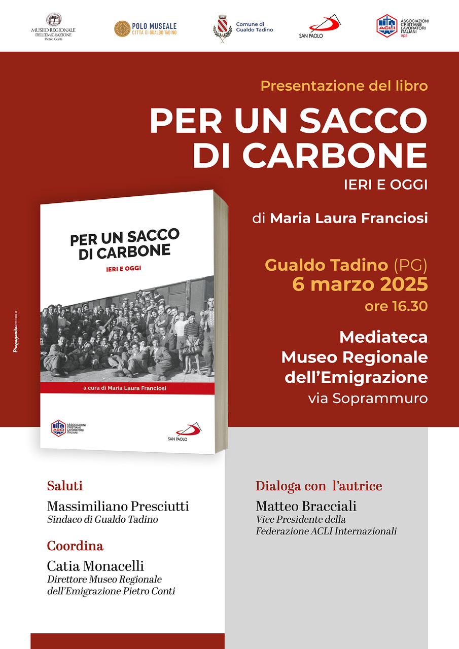 Gualdo Tadino, presentazione libro“Per un sacco di carbone. Ieri e oggi” di Maria Laura Franciosi