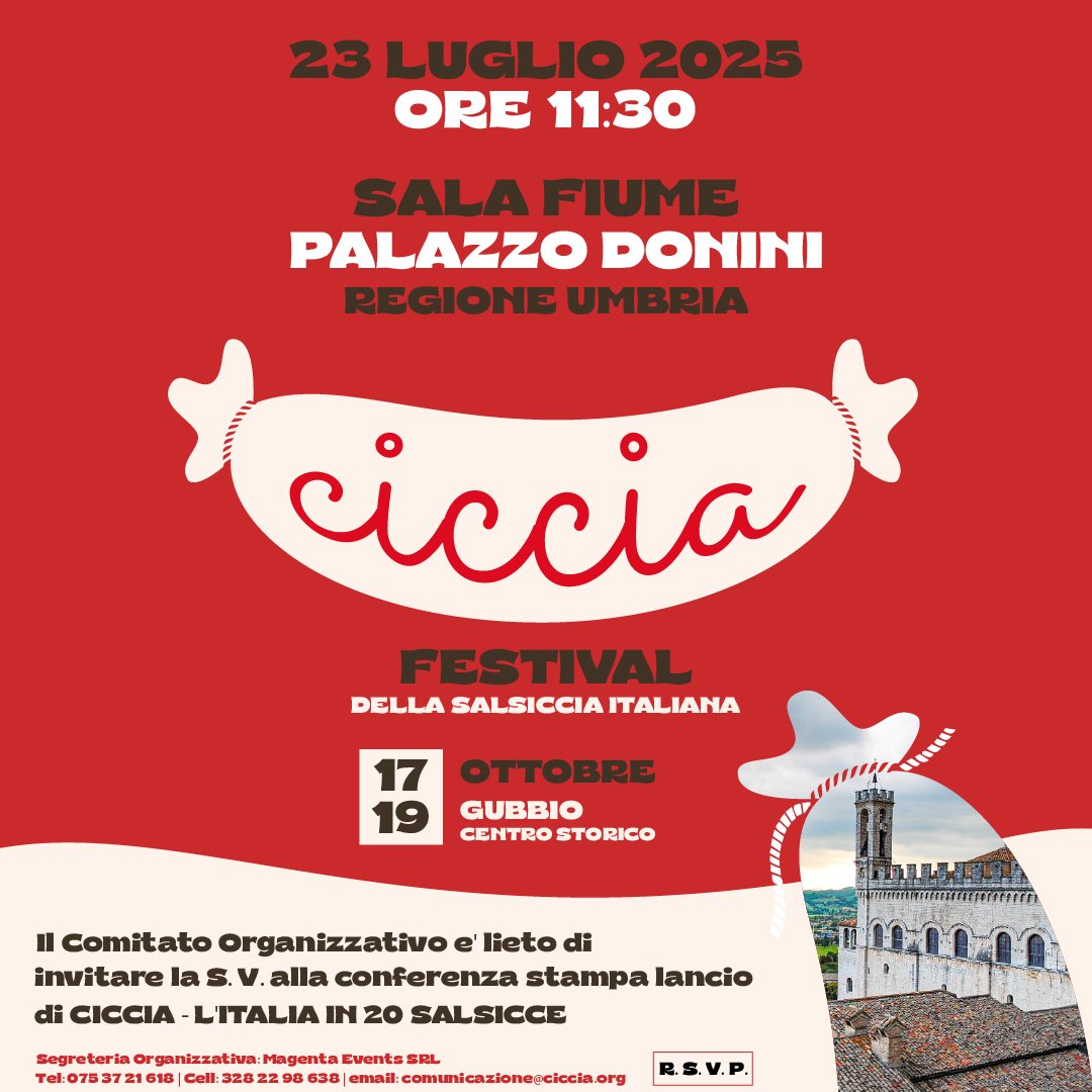 "Ciccia - L'Italia in 20 Salsicce", invito al lancio della prima edizione