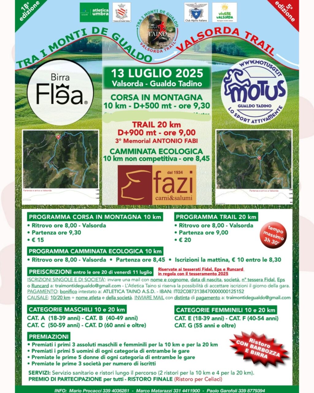 Valsorda Trail & Tra i monti de Gualdo: domenica 13 luglio a Valsorda