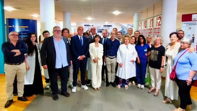 Lavori e potenziamenti all’Ospedale di Branca, visita Proietti
