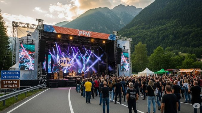 La Valsorda si ferma per la PFM: strada chiusa per il concerto