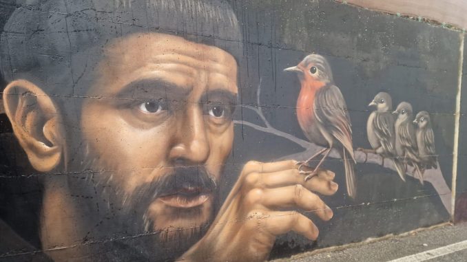 Valfabbrica celebra San Francesco con murale di Fronduti