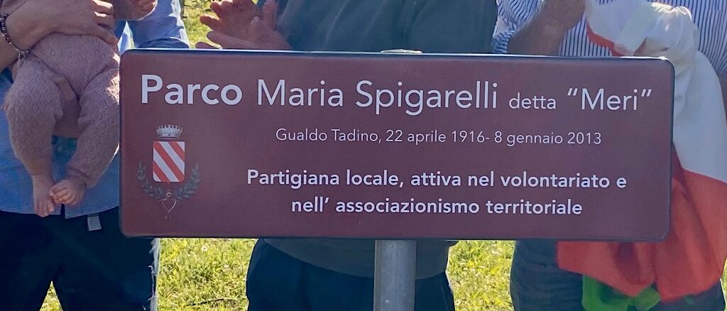Intitolato a Maria Spigarelli il parco cittadino di Cerqueto