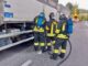 Tir in fiamme sulla Flaminia, intervento dei vigili del fuoco a Gaifana